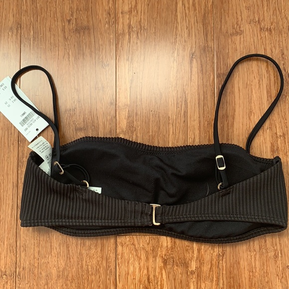 Black ribbed bikini top - Picture 2 of 3
